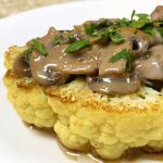 cauliflower with mushroom gravy