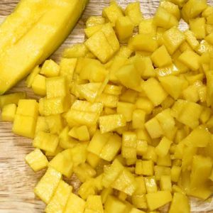 chopped mango pieces