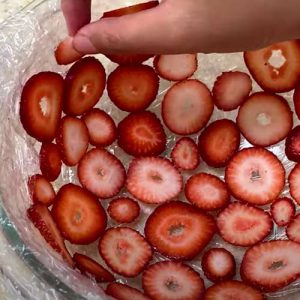 place strawberries in a bowl