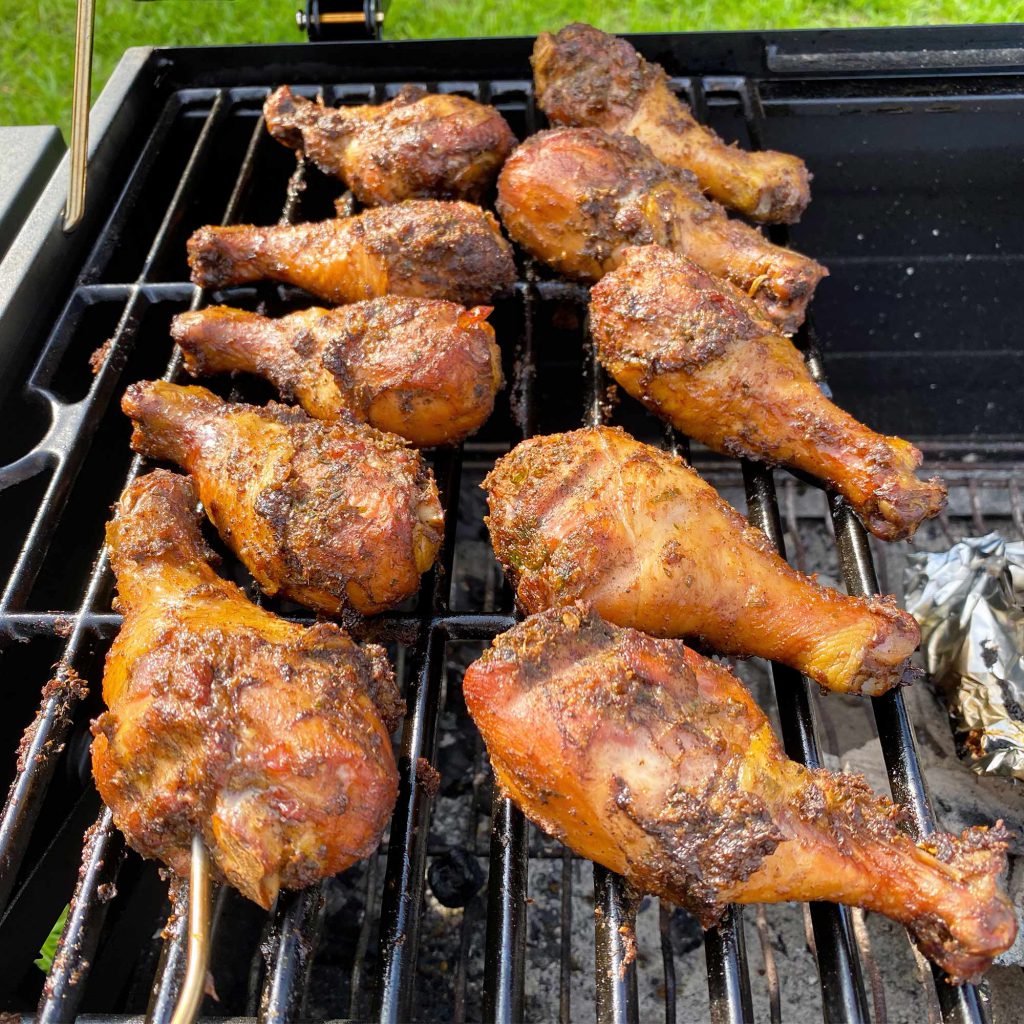 charcoal grill jerk chicken