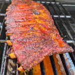 rib on the charcoal grill