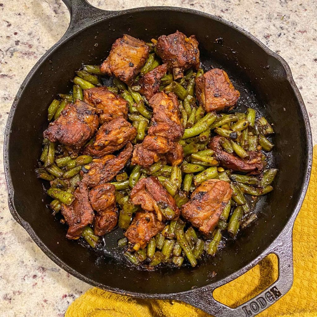 ribs and green beans