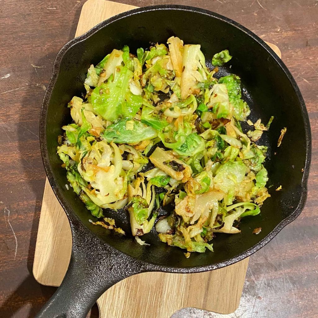 Cast Iron Garlic Brussel Sprout Bear Cusine