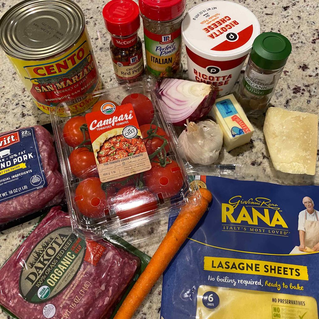 lasagna ingredients