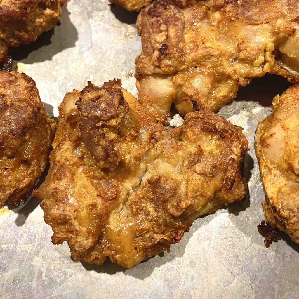 crispy light coated air fryer chicken